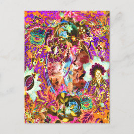  Boheemse godin Neon Briefkaart