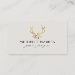 Boheemse gouden geweien met bloemen II Visitekaartje