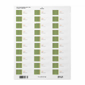 Boheemse groene retour adreslabel etiket (Full Sheet)