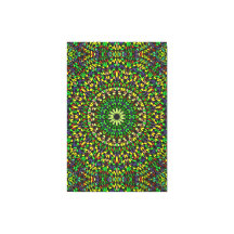 Boheemse Groene Steen Mandala Premium Omwikkeld