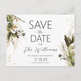 Boheemse groene watercolor Save the Date Aankondigingskaart