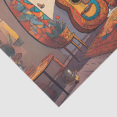 Boheemse Guitar Decoupage Tissue Paper Tissuepapier (Detail)