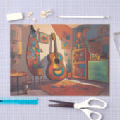 Boheemse Guitar Decoupage Tissue Paper Tissuepapier (Craft)