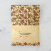 Boheemse Hart, Rozen, Vogels, & het Huwelijk van Bedankkaart (Binnen)