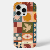 Boheemse hemelse lappendeken met mystieke symbolen Case-Mate iPhone case (Achterkant)