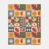 Boheemse hemelse lappendeken met mystieke symbolen fleece deken (Voorkant)