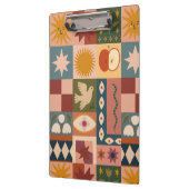 Boheemse hemelse lappendeken met mystieke symbolen klembord (Links)