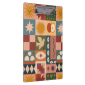 Boheemse hemelse lappendeken met mystieke symbolen klembord (Rechts)