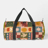 Boheemse hemelse lappendeken met mystieke symbolen plunjezak (Achterkant)