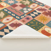 Boheemse hemelse lappendeken met mystieke symbolen sherpa deken (3/4)