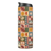 Boheemse hemelse lappendeken met mystieke symbolen thermosbeker (Geroteerd rechts)