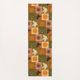 Boheemse hemelse lappendeken met mystieke symbolen yogamat