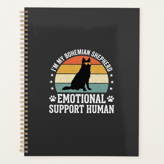 Boheemse Herder Emotionele Ondersteuning Mens Hond Planner (Voorkant)