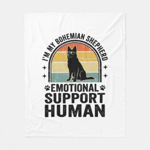Boheemse herder Emotionele Ondersteuning Mens Vint Fleece Deken