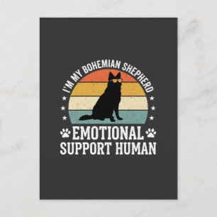 Boheemse herder emotionele steun mens hond briefkaart