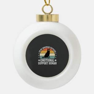 Boheemse herder emotionele steun mens hond keramische bal ornament