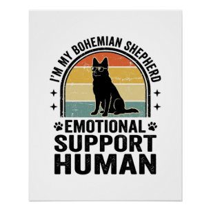 Boheemse herder Emotionele steun Mens Vintage Perfect Poster