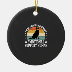 Boheemse Herdershond Emotionele Ondersteuning Mens Keramisch Ornament