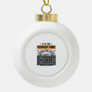 Boheemse Herdershond Vintage Hondenliefhebber Typo Keramische Bal Ornament
