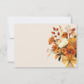 Boheemse herfst aquarel rustieke bruidsdouche bedankkaart (Achterkant)