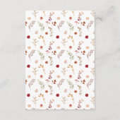 Boheemse Herfst herfst bloemenbruiloft Details Kaa Informatiekaartje (Achterkant)