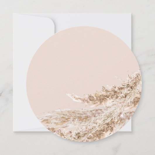 Boheemse Herfst Pampas Grass Save The Date (Achterkant)