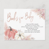 Boheemse Herfst Verliefd Pompoen Boeken voor Baby Uitnodiging Briefkaart (Voorkant)