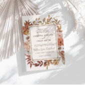  Boheemse herfst Waterverf bruiloft Kaart