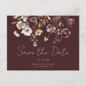 Boheemse Herfst Wildflower Wedding Save the Date Briefkaart (Voorkant)