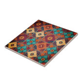 Boheemse herfstkeramische Tegel Tegeltje (Zijkant)