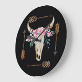 Boheemse herten schedel Waterverf Kunst Grote Klok (Hoek)