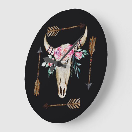 Boheemse herten schedel Waterverf Kunst Grote Klok (Hoek)