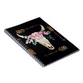 Boheemse herten schedel Waterverf Kunst Notitieboek (Rechterzijde)