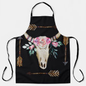 Boheemse herten schedel Waterverf Kunst Schort (Voorkant)