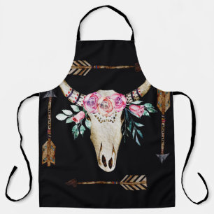 Boheemse herten schedel Waterverf Kunst Schort