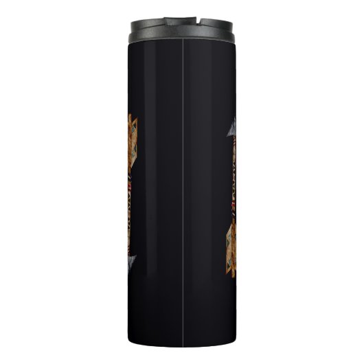 Boheemse herten schedel Waterverf Kunst Thermosbeker (Achterkant)