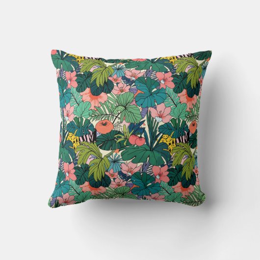 Boheemse Hibiscus Bruiloft Kussen (Achterkant)