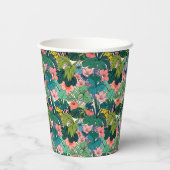 Boheemse Hibiscus bruiloft Papieren Bekers (Achterkant)