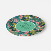 Boheemse Hibiscus bruiloft Papieren Bordje (Gekanteld)