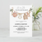 Boheemse hij of zij Baby kleding geslacht onthulle Kaart (Staand voorkant)