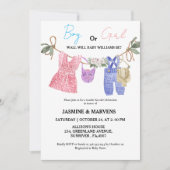 Boheemse hij of zij Baby kleding geslacht onthulle Kaart (Voorkant)