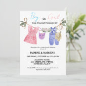 Boheemse hij of zij Baby kleding geslacht onthulle Kaart (Staand voorkant)