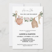 Boheemse hij of zij Baby kleding geslacht onthulle Kaart (Voorkant)