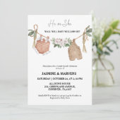 Boheemse hij of zij Baby kleding geslacht onthulle Kaart (Staand voorkant)