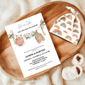 Boheemse hij of zij Baby kleding geslacht onthulle Kaart