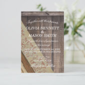 Boheemse Houten Trouwkaart Kaart (Staand voorkant)