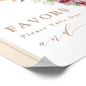 Boheemse Huwelijksgunsten Bord Rustic Tropisch Poster (Hoek)