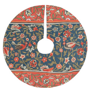 Boheemse Indo-Perzische Bloempatroon Vintage Rood Kerstboom Rok