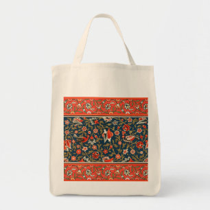 Boheemse Indo-Perzische Bloempatroon Vintage Rood Tote Bag