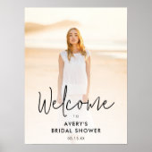 Boheemse kalligrafie Foto Vrijgezellenfeest Welkom Poster (Voorkant)